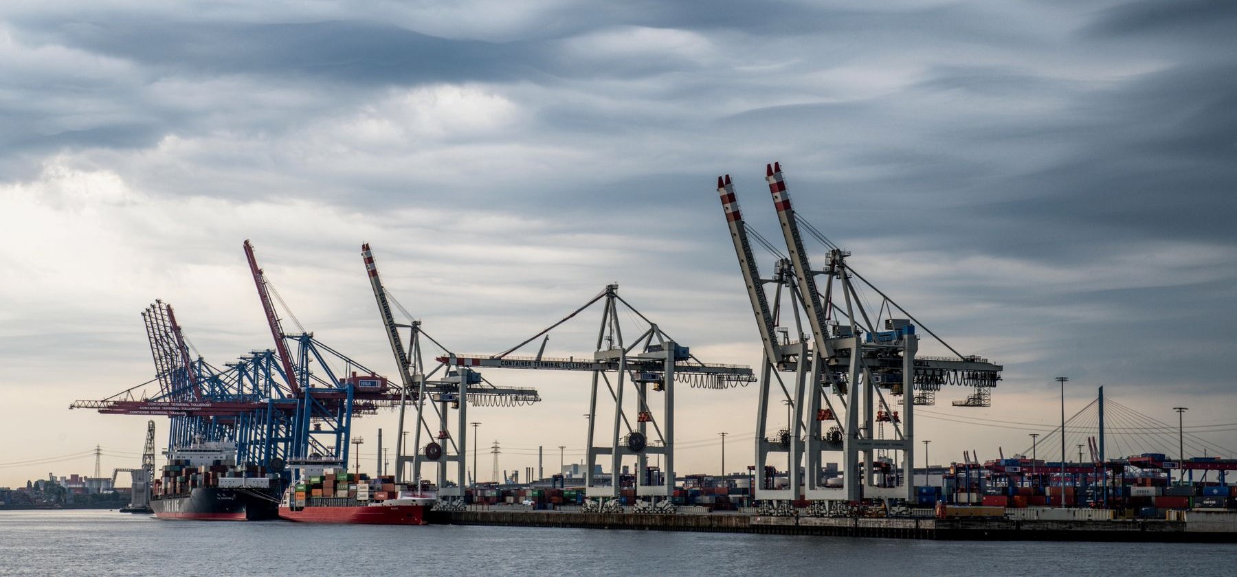 Container terminal in the Port of Hamburg, Germany